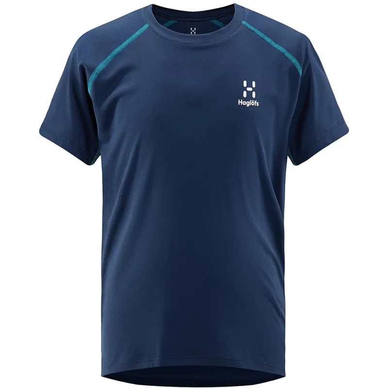Haglofs Junior Technical T-shirt in Tarn Blue/ Mosaic Blue