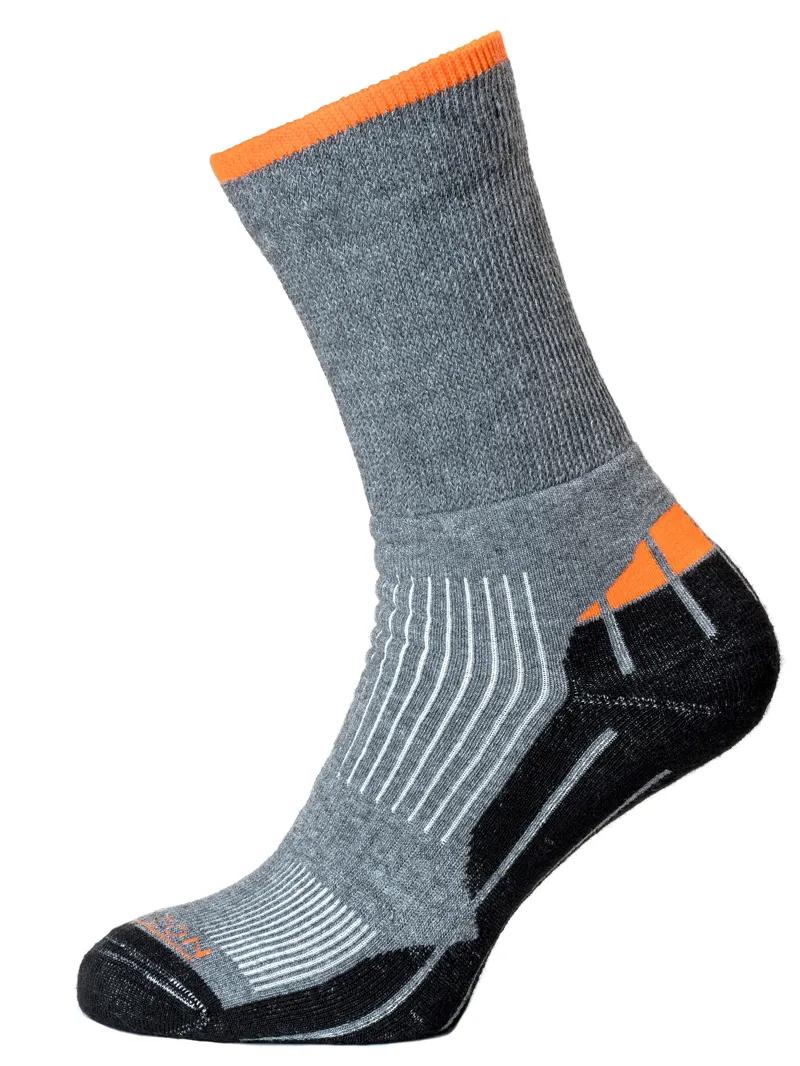 Horizon Performance Coolmax Hiker Sock in Grey/Orange