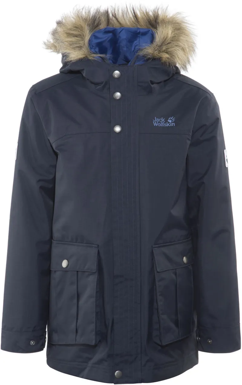 JACK WOLFSKIN KIDS ELK ISLAND 3 IN 1 JACKET BLUE NIGHT BLUE