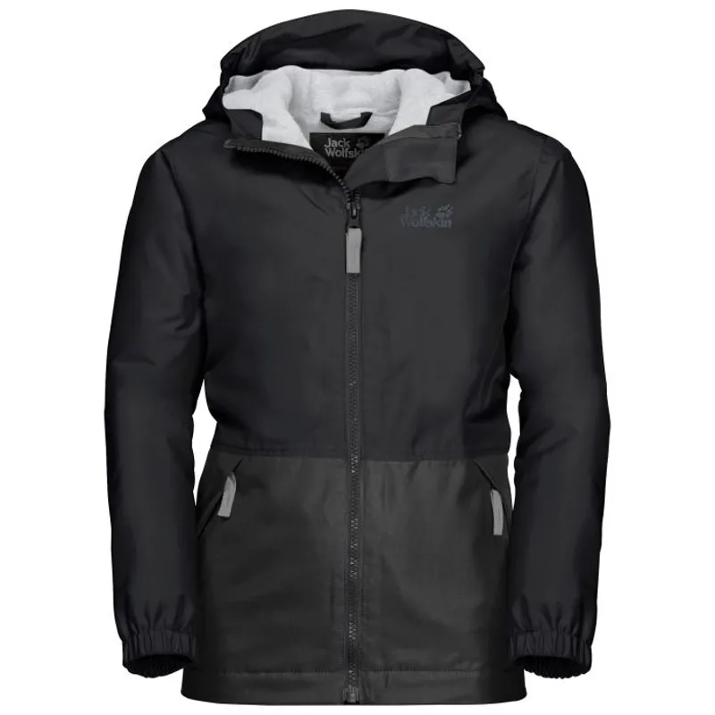 Jack Wolfskin Snowy Days Kids Jacket in Black