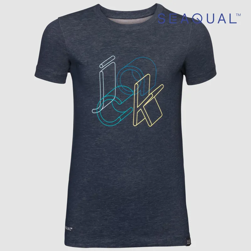 JACK WOLFSKIN KIDS OCEAN T-SHIRT MIDNIGHT BLUE