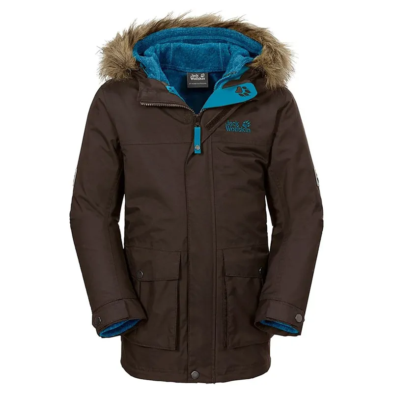 Jack Wolfskin Rhode Island Kids Parka in Ground 