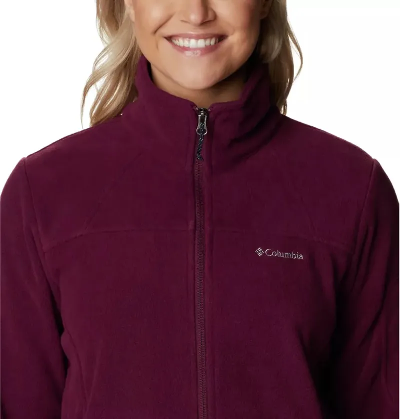 Columbia Fast Trek II Womens Fleece Jacket in Marionberry-3