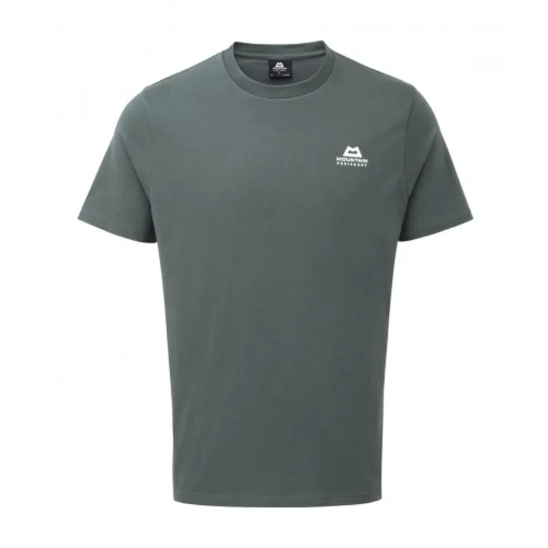 MOUNTAIN EQUIPMENT MENS LEFT CHEST LOGO T-SHIRT MOORLAND SLATE