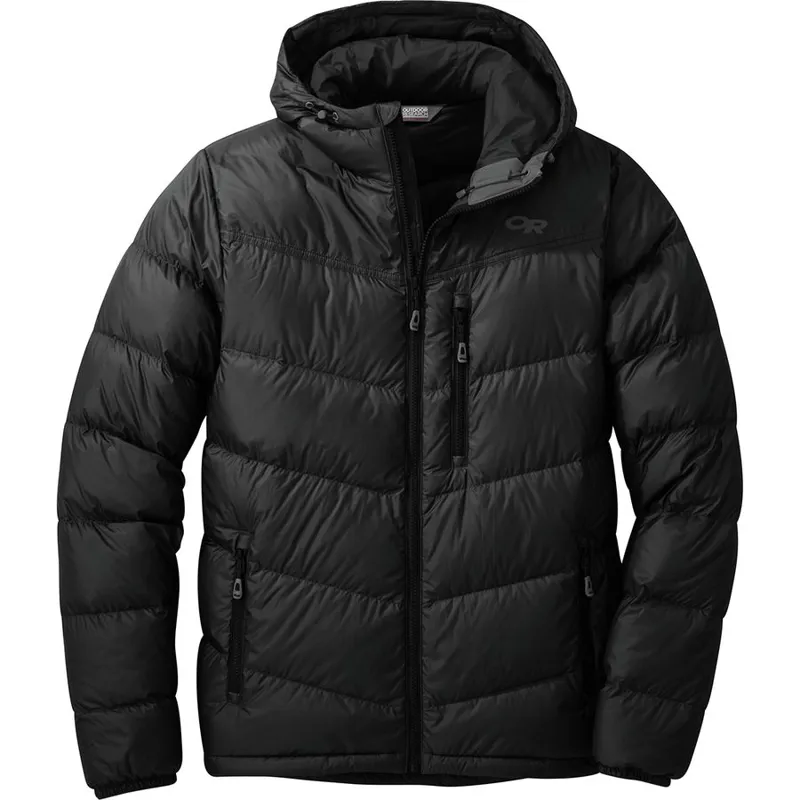 OUTDOOR RESEARCH MENS SUPER TRANSCENDENT DOWN HOODY BLACK