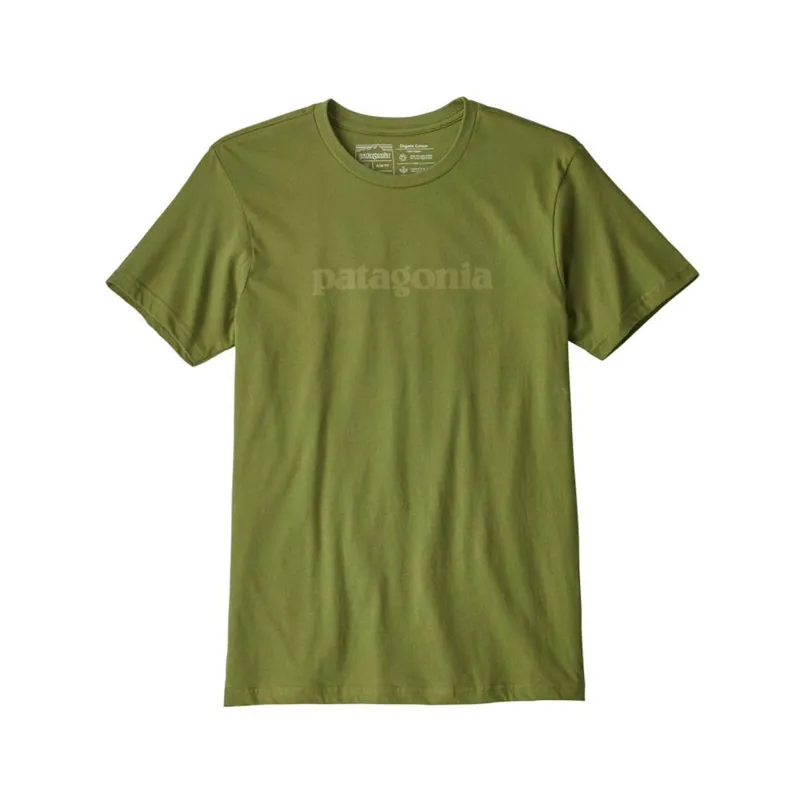 Patagonia text logo tee on sale