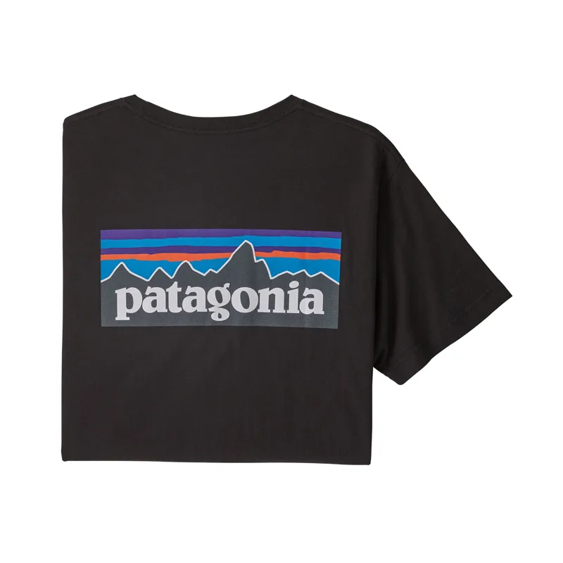 PATAGONIA KIDS P-6 LOGO ORGANIC T-SHIRT BLACK