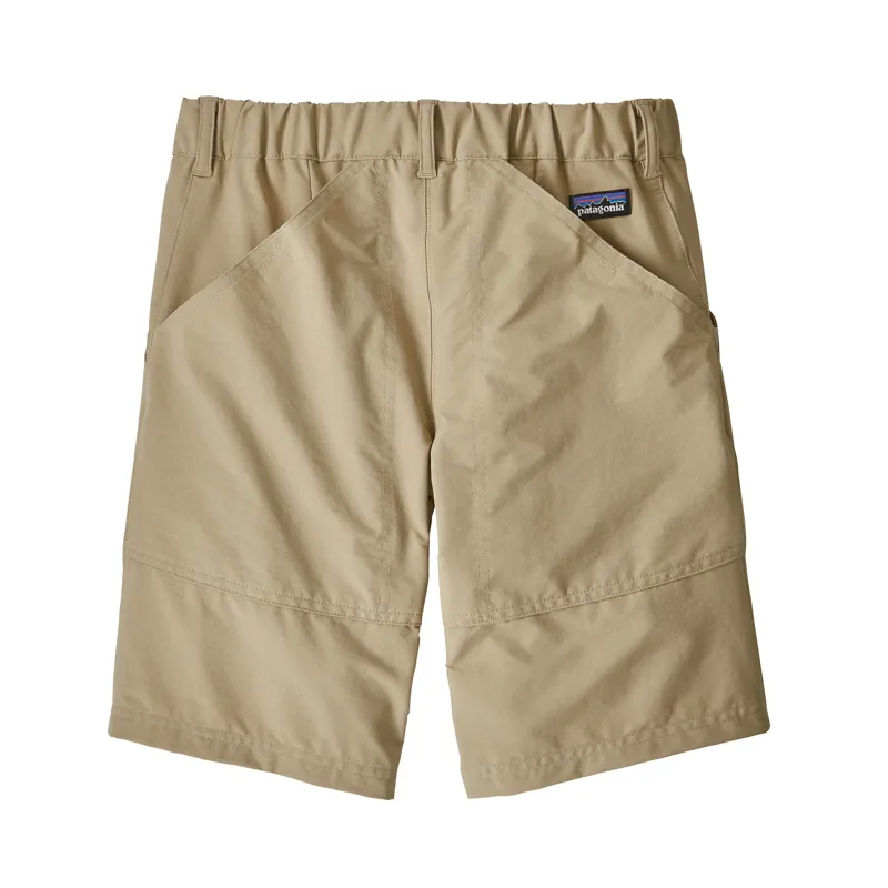 Patagonia Sunrise Kids Trail Shorts in El Cap Khaki-1