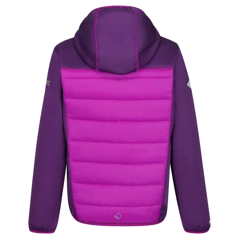 REGATTA KIDS KIELDER IV HOODED HYBRID JACKET WINBERRY/VIVID VIOLA-1