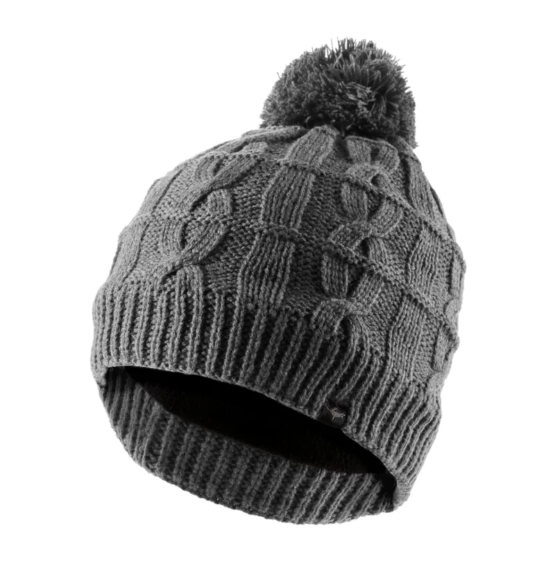 Sealskinz Waterproof Cable Bobble Beanie in Grey