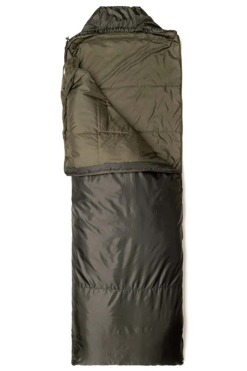 SNUGPAK JUNGLE BAG SLEEP BAG WITH BUILT IN MOSQUITO NET LH ZIP OLIVE-1