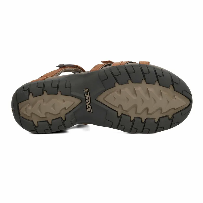 TEVA WOMENS TIRRA LEATHER WALKING SANDALS  RUST-2
