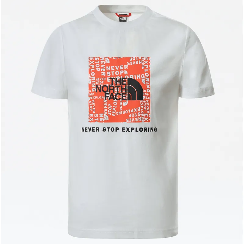 North face never stop sale exploring t shirt white