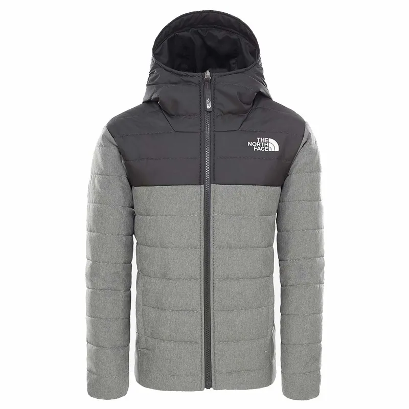 THE NORTH FACE BOYS REVERSIBLE PERRITO JACKET MEDIUM GREY HEATHER