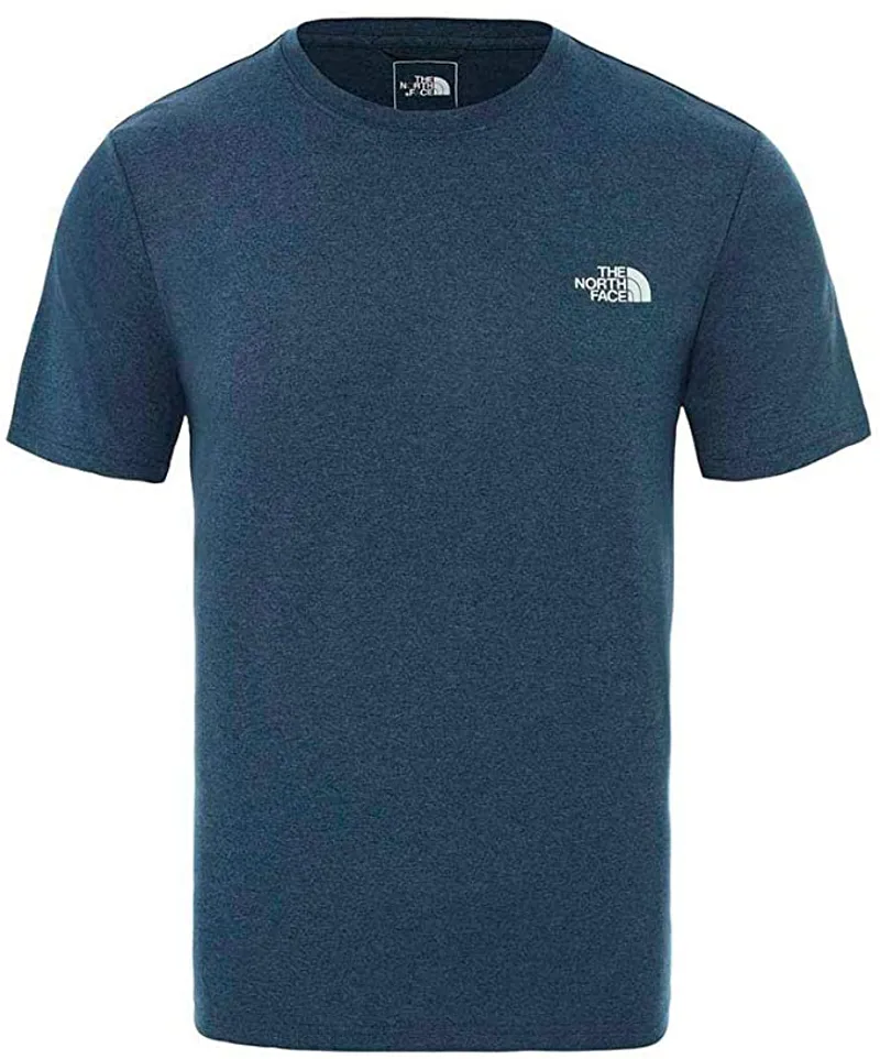 The North Face Reaxion Amp Mens T-shirt in Blue Wing Teal Heather