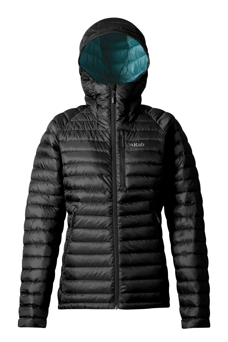 RAB WOMENS MICROLIGHT ALPINE X-LONG BLACK/SEAGLASS