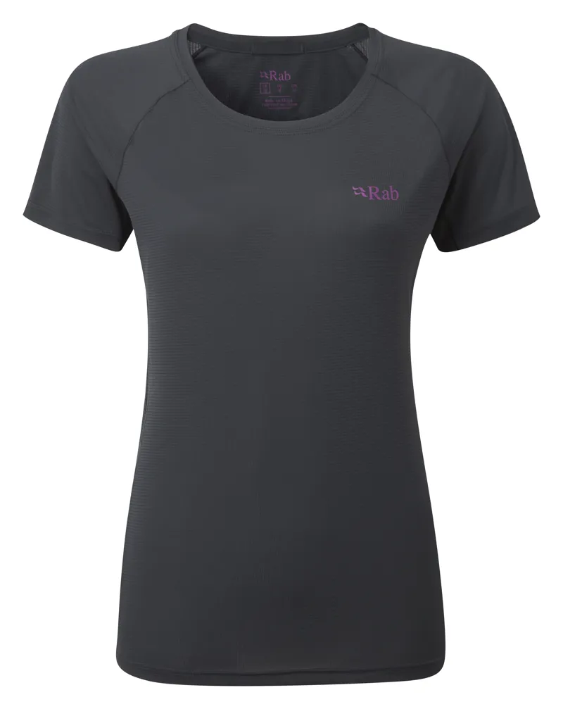 RAB WOMENS PULSE T-SHIRT EBONY