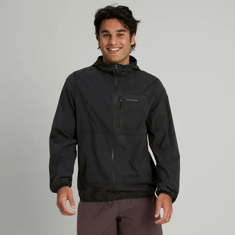 Kathmandu Men's EVRY-Where Stretch Wind Jacket in Black Stingray-1