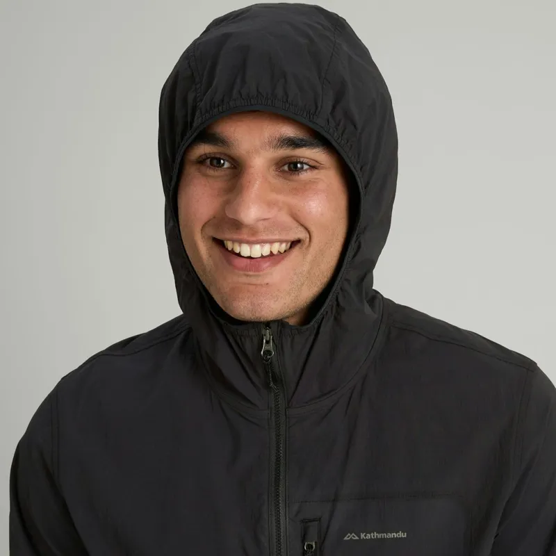 Kathmandu Men's EVRY-Where Stretch Wind Jacket in Black Stingray-4