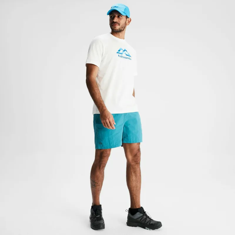 Kathmandu Men's Logo Fill Organic Cotton Tee in White-3