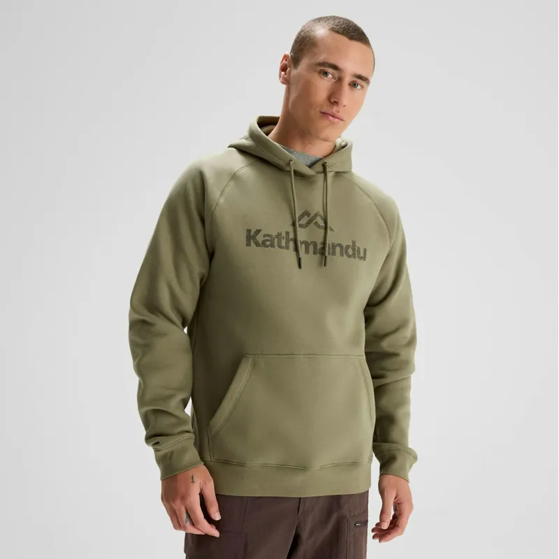 Kathmandu Men's Logo Brushed-Back Hoodie in Beech-1