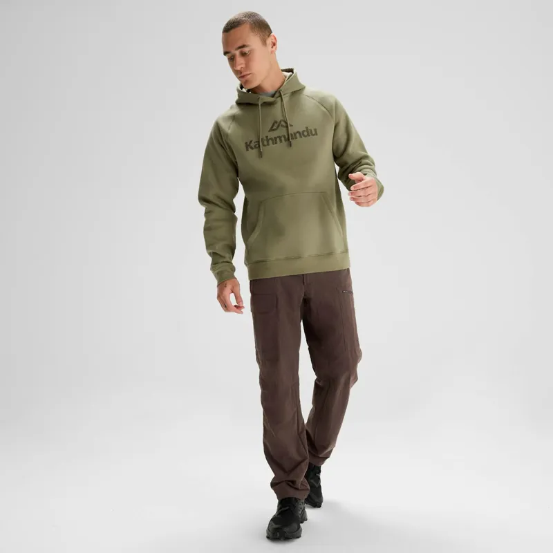 Kathmandu Men's Logo Brushed-Back Hoodie in Beech-5