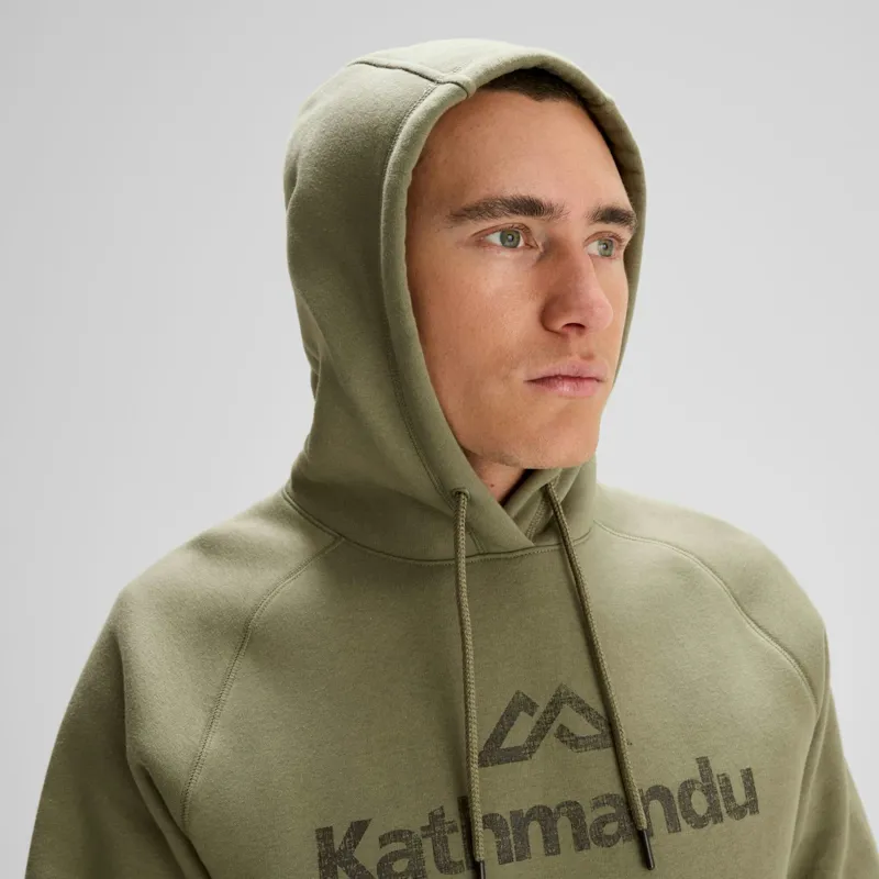 Kathmandu Men's Logo Brushed-Back Hoodie in Beech-4