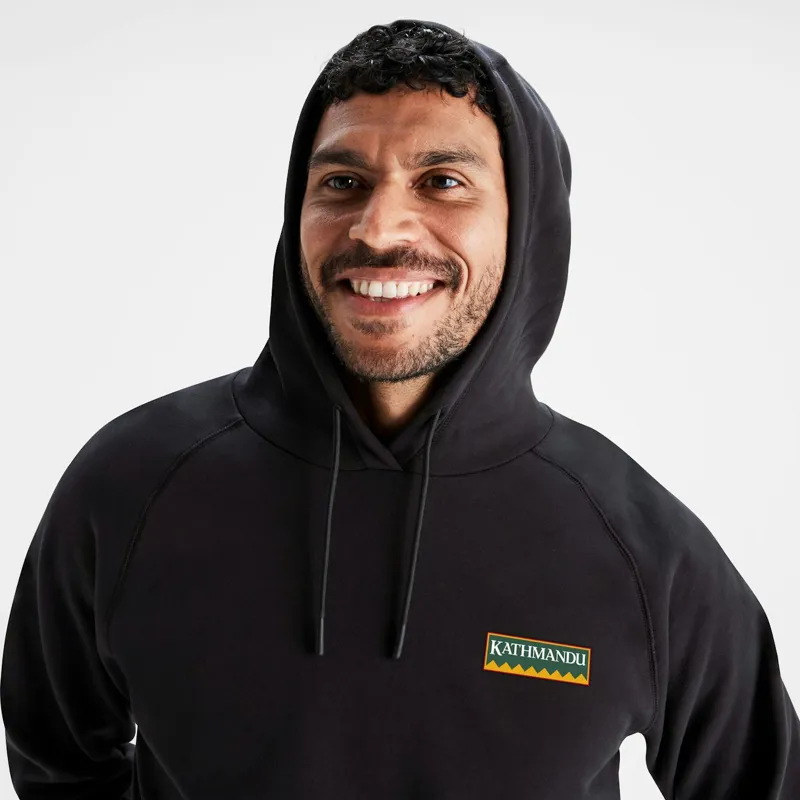 Kathmandu Men's Heritage Logo LT Brushed-Back Hoodie in Black Stingray-3