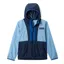 Columbia Kid's Back Bowl II Hooded Windbreaker in Ripple Blue/Coll Navy