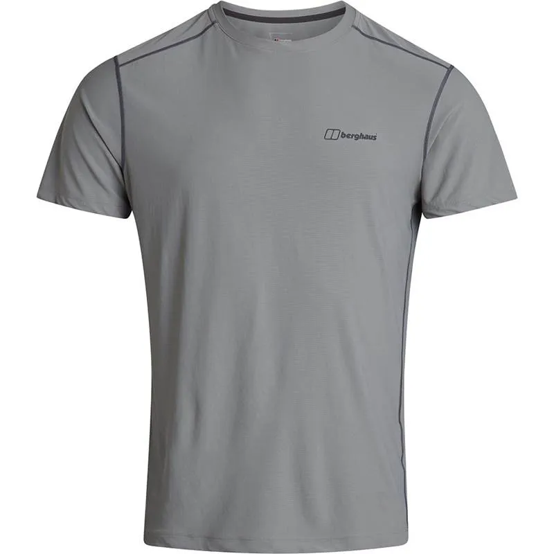 Berghaus Men's 24/7 Tech Tee Super Stretch Crew in Grey