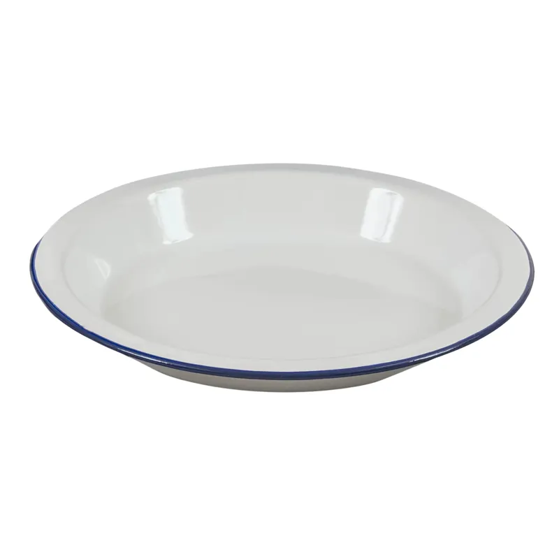 Highlander Deep Plate in White Enamel