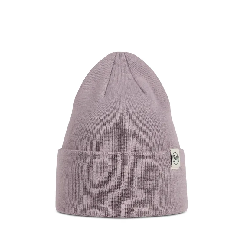 Buff Knitted Beanie in Lilon Lilac Ice