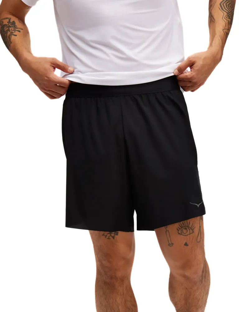 Hoka Men's Glide 7 inch Shorts W/ Briefs in Black