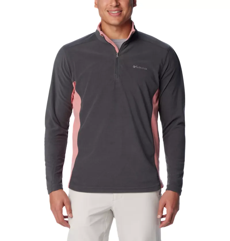 Columbia Men's Klamath Range II Half Zip in Shark/Pink Agave