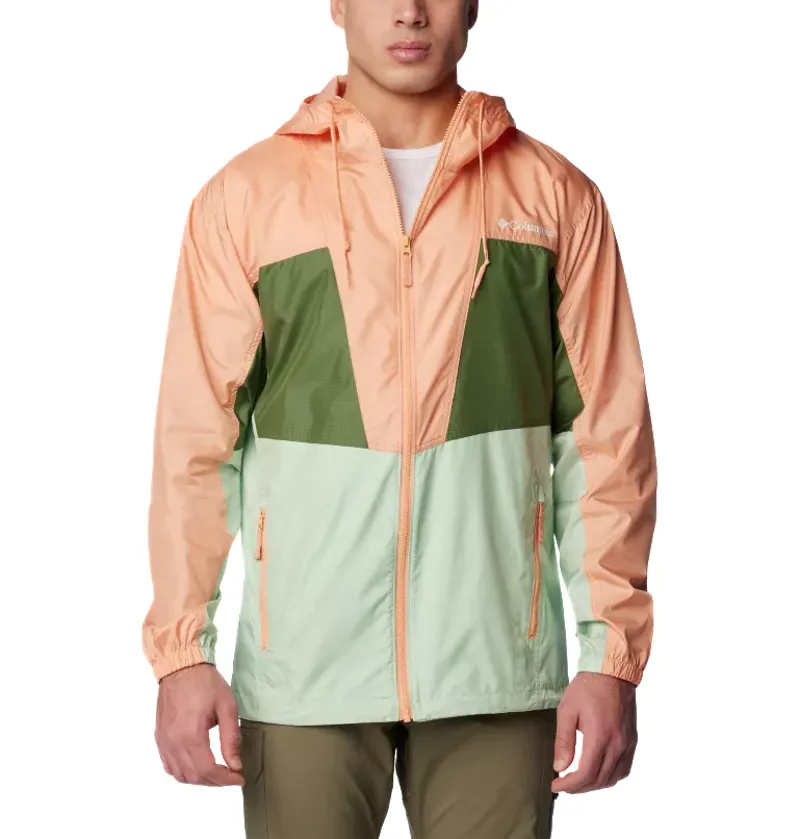 Columbia Men's Trail Traveler Windbreaker in Sage Leaf/Canteen