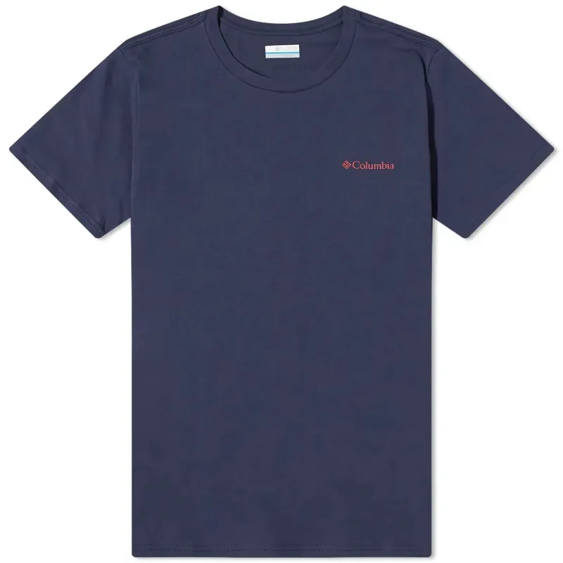 Columbia Men's Rapid Ridge Back Graphic II Tee in Collegiate Navy