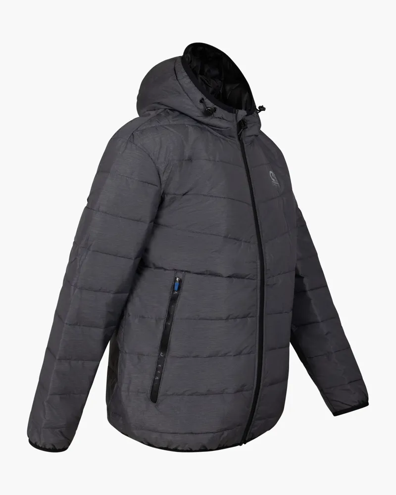 Cruyff Men's Explore Quilted Jacket in Charcoal-2