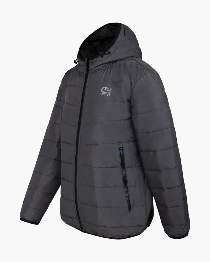 Cruyff Men's Explore Quilted Jacket in Charcoal-1