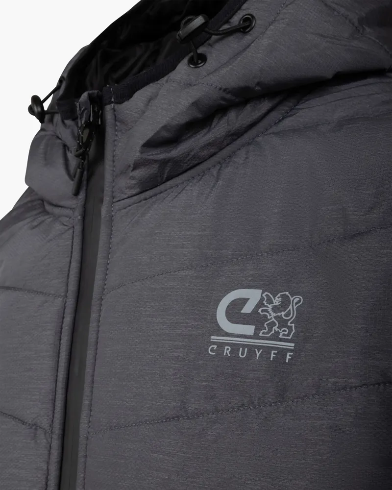 Cruyff Men's Explore Quilted Jacket in Charcoal-4