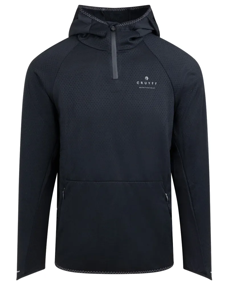 Cruyff Men's Solar 1/4 Zip Hood in Black