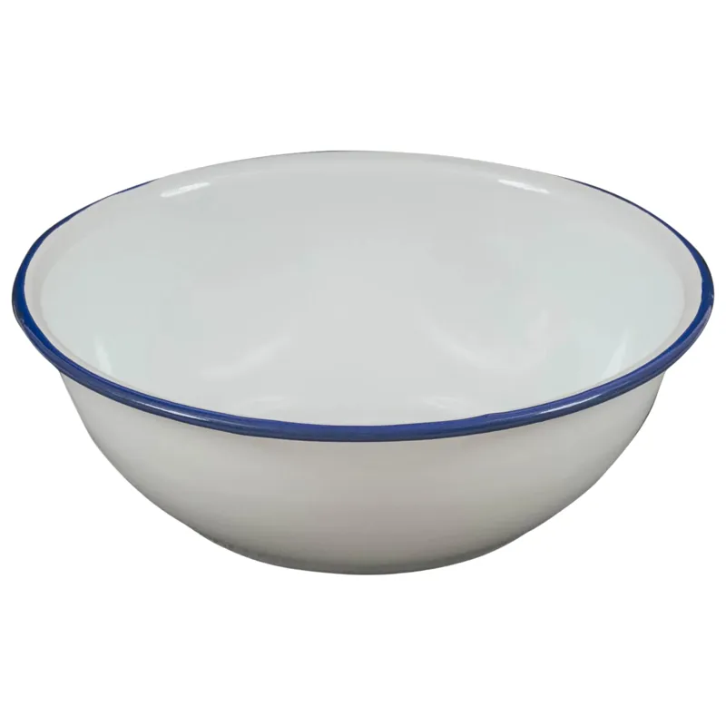 Highlander Enamel Vintage Bowl in White