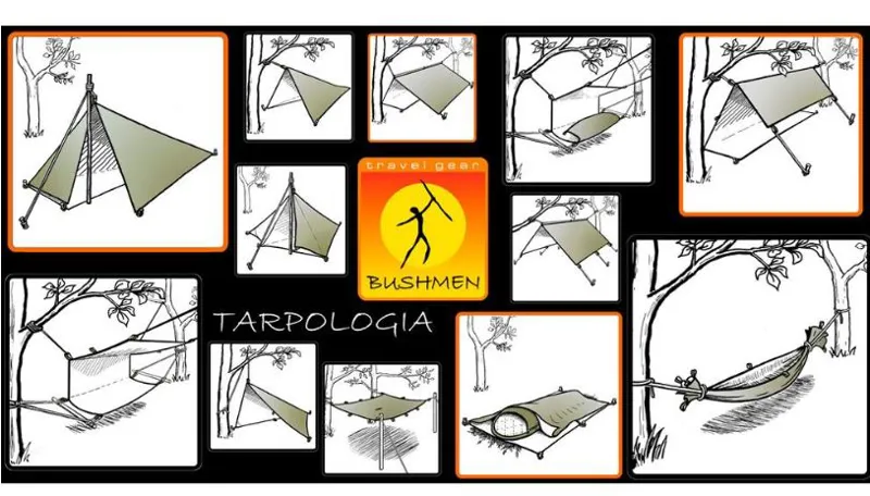 Bushmen Ultralight Tarp 2x3 in Dark Olive-1