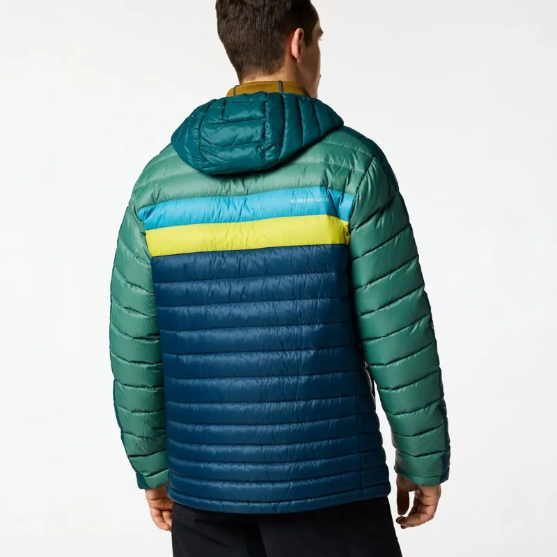 Cotopaxi Men's Fuego Down Hooded Jacket in Deep Ocean Block-3
