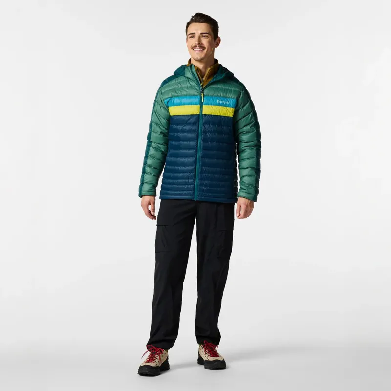 Cotopaxi Men's Fuego Down Hooded Jacket in Deep Ocean Block-7