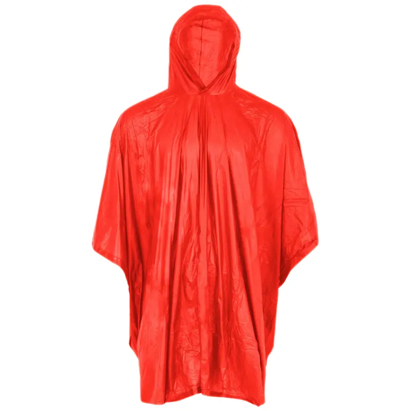 Highlander Unisex Lightweight Hooded Poncho in Red