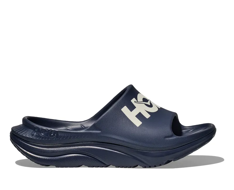 Hoka Ora Athletic Slide in Varsity Navy/White