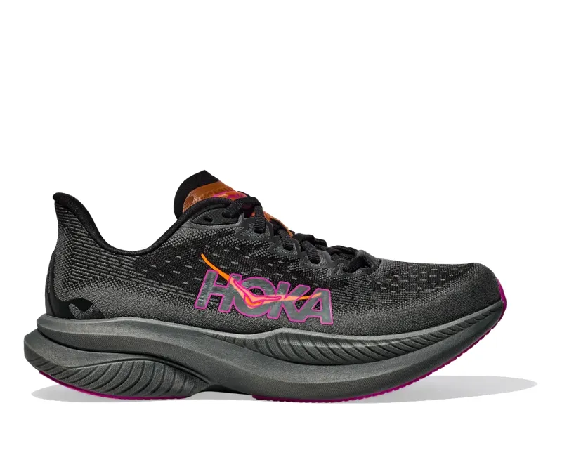Hoka Women's Mach 6 in Black/Fuchsia