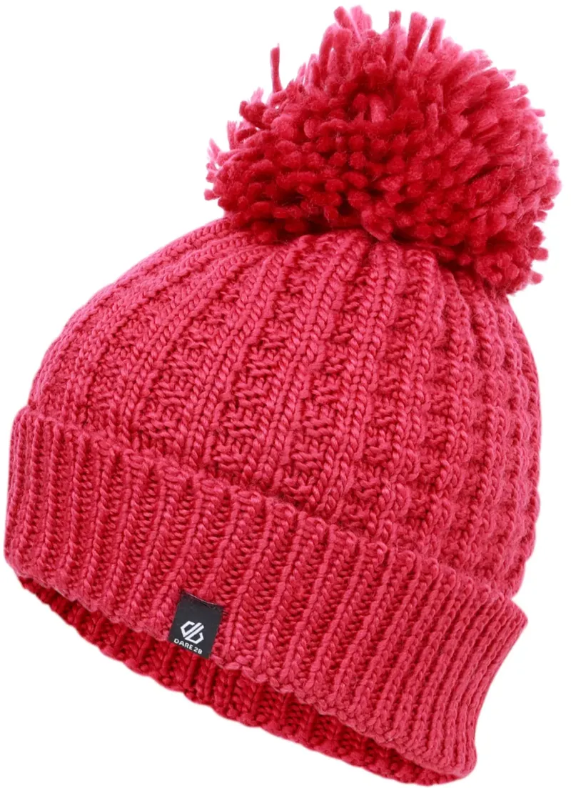 Dare2b Adult Convoke Bobble Hat in Berry Pink