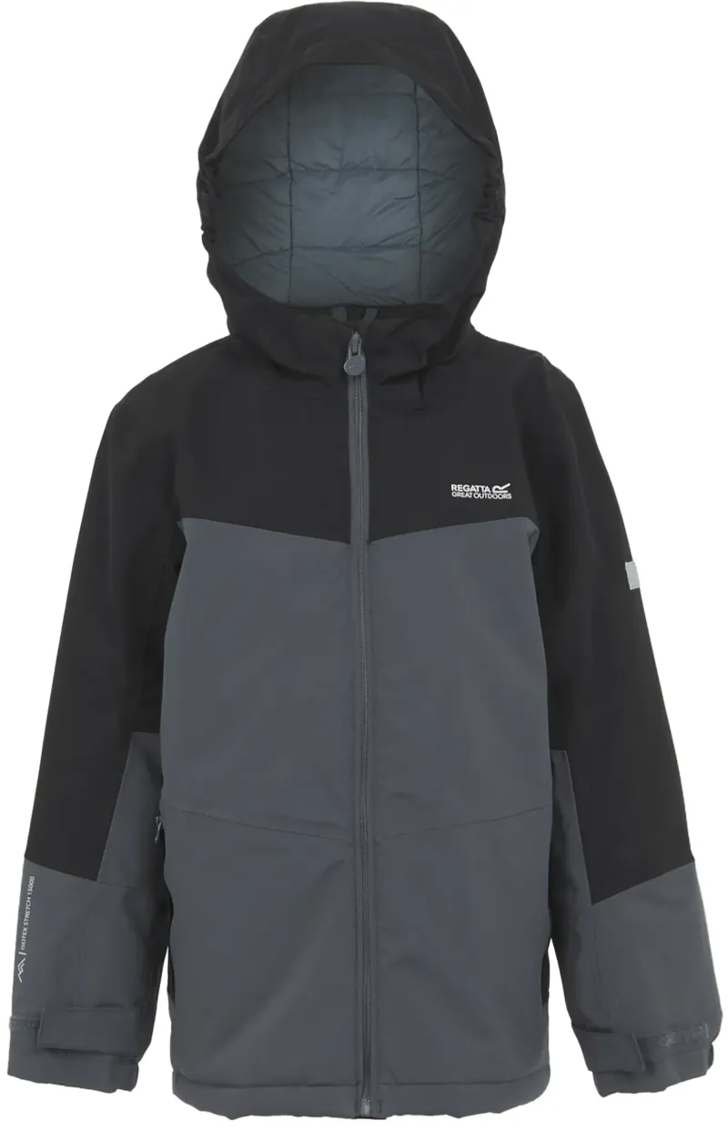 Regatta Kid's Highton V Padded Jacket in Seal Grey/Black