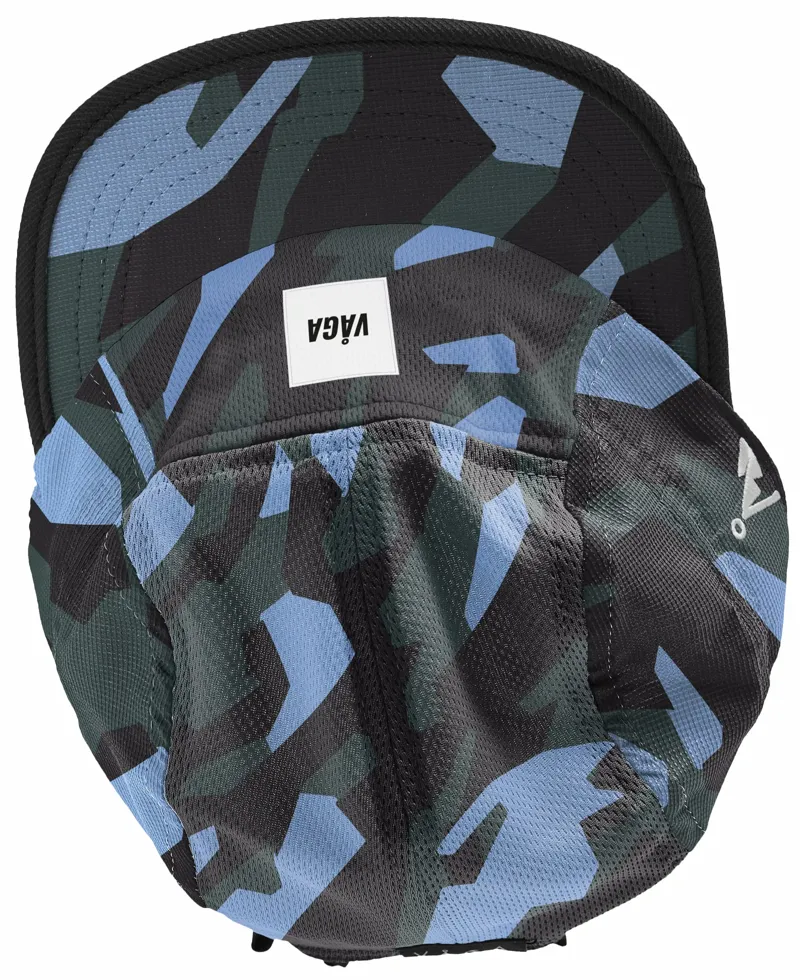 Vaga Adult Patterned Cap in Black/Khaki Green/Postal Blue